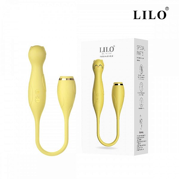 Vibrador Duplo MYSTIQUE -Flexível Recarregável com 10 Modos de Vibração e 10 modos de Pulsação - ES024 / XD1026 LL-B2110