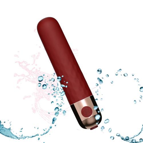 VIBRADOR CHÉRIE - Mini Bullet Luxuoso com 10 Vibrações, Silicone Touch e Recarregável - VERMELHO - VB249 E83C RED
