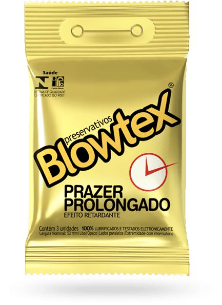Preservativo / Camisinha Blowtex Prazer Prolongado - 3 Unid. - 3602