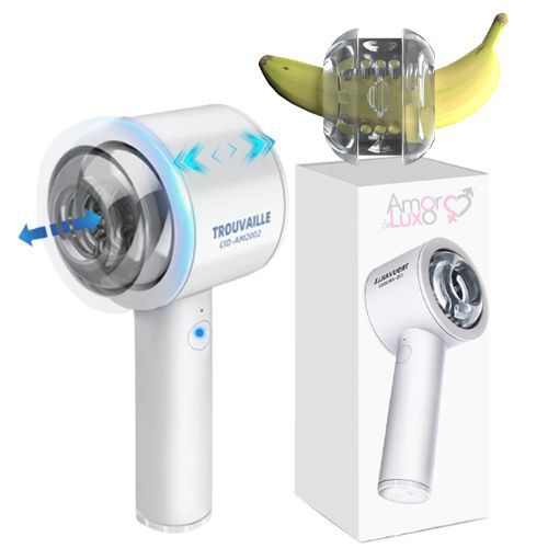 Limpador de Bananas - Masturbador Vai e Vem Recarregável e com Ventosa. Trouvaille DB029 MA203