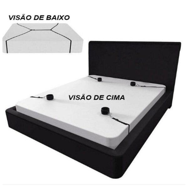 Kit para Prender na Cama com Par de Algemas e Par de Tonozeleiras – 3R IMPORT – SD-022