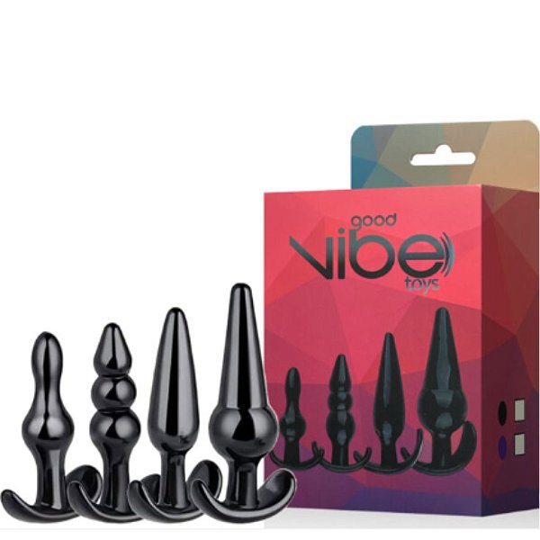 Kit com 4 Plugs Anais com Diferentes Diâmetros – GOOD VIBE TOYS – AP-011