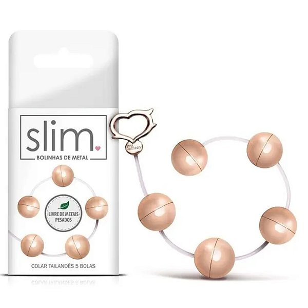 Colar Tailandes Com 5 bolas de metal Slim Sexy Fantasy (4797)