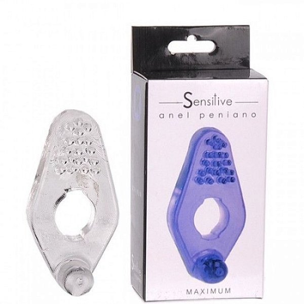 Anel Peniano MAXIMUM com Estimulador Clitoriano - KT833T Transparente