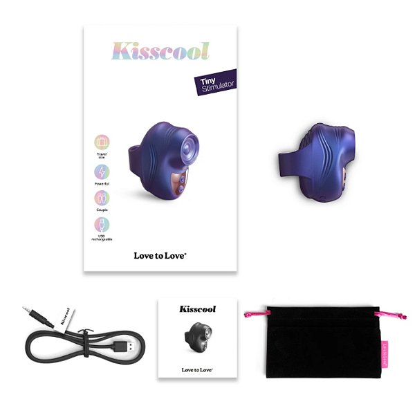 Dedeira Vibratória KISSCOOL - Iridescent (Teal ou Indigo)