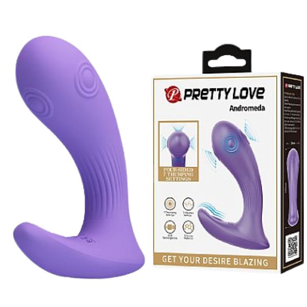 Vibrador de Ponto G e Clitóris com 4 Tapping - Andromeda