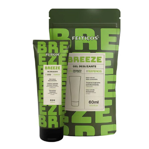 Lubrificante BREEZE - Gel Deslizante com Terpenos - 60ml - Feitiços