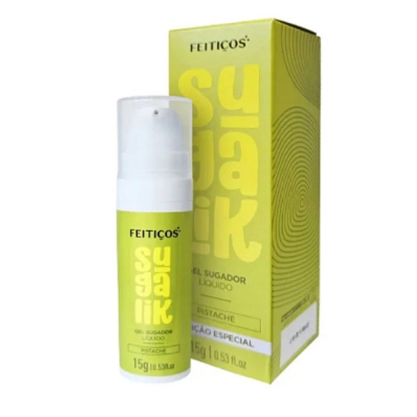 Gel Sugador Líquido Beijável com Sensação de Pulsação - Sugalik - 15g - Pistache - Feitiços