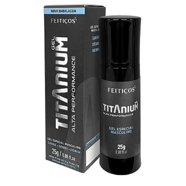 Gel Masculino de Alta Performance Potencializador De Ereção - Titanium - 25g - Feitiços