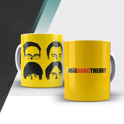 Caneca Amarela The Big Bang Theory em Cerâmica