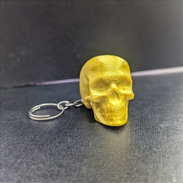 Chaveiro Crânio Dourado