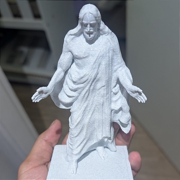 Estátua Jesus Cristo 15cm Mármore