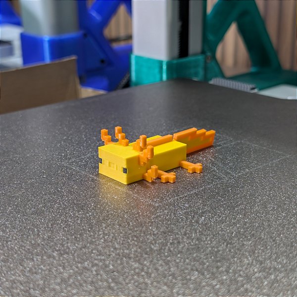 Axolote Amarelo Minecraft