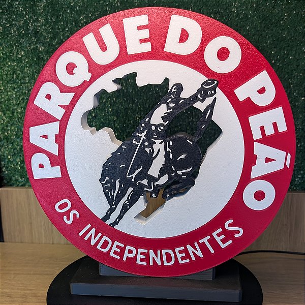 Placa Parque do Peão 25cm – Barretos