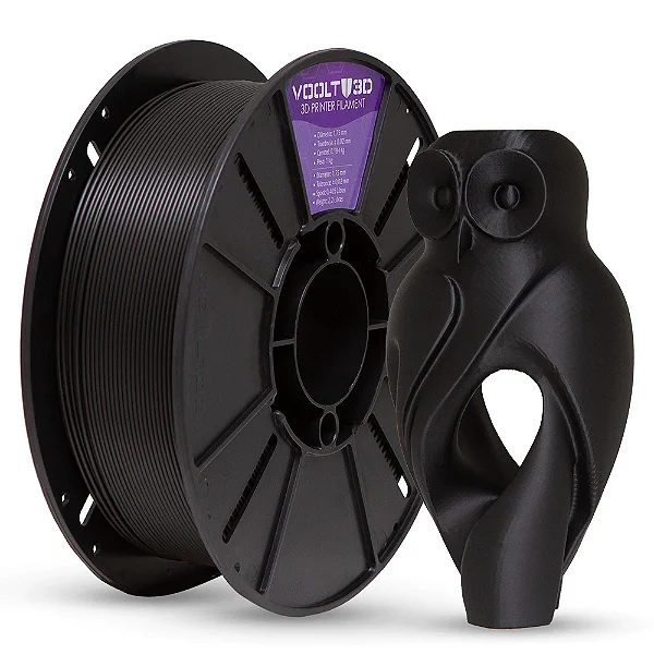 Filamento PLA Preto Velvet High Speed Premium - 1Kg