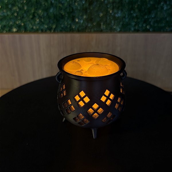 Caldeirão Decorativo Amarelo Halloween