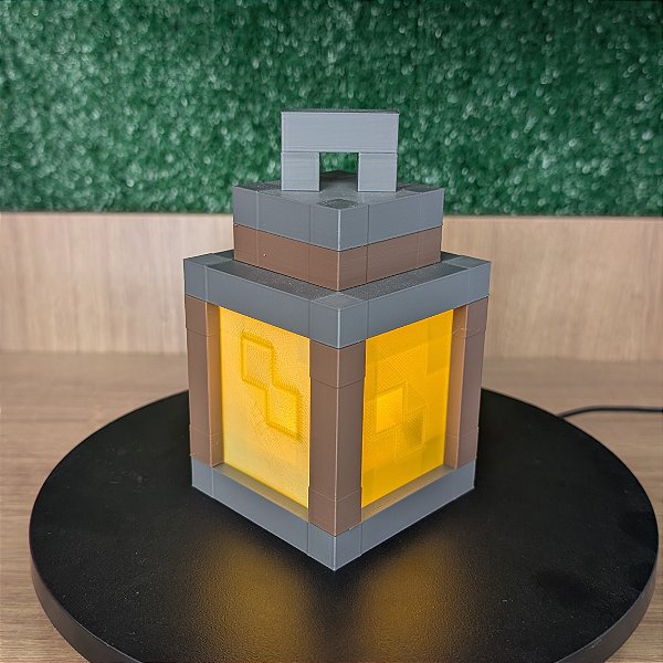 Luminária Minecraft Pixel