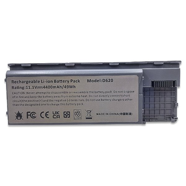 Bateria Para Dell Latitude D620 D630 D631 D640 11.1v 4400mah - Cinza