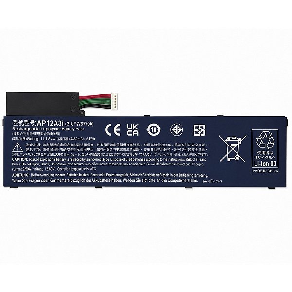 Bateria Para Acer Aspire W700 MA50 M5 Tablet M3 11.1V 54Wh AP12A3i