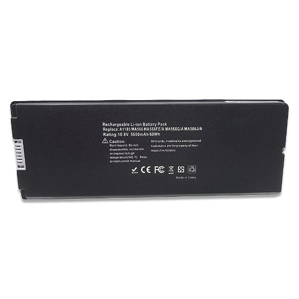 Bateria Para Apple A1185 A1181 10.8V 5600mAh Preto MacBook 13" 2006 2009
