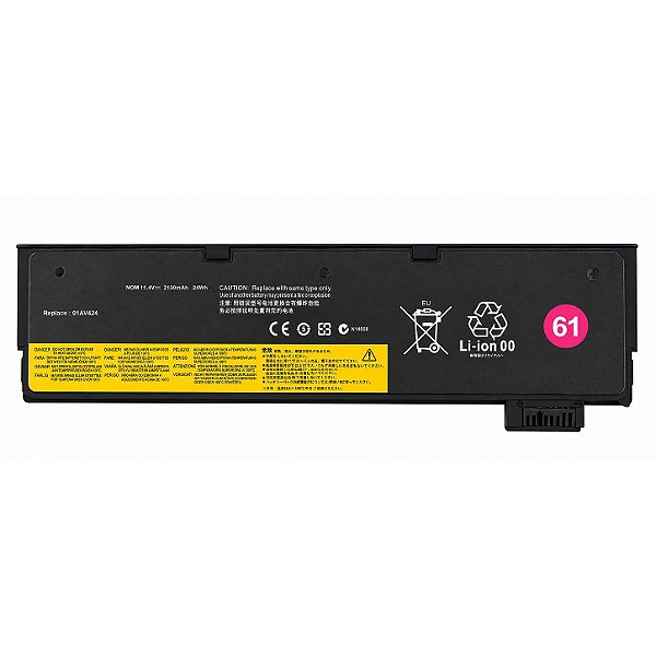 Bateria Para Lenovo Thinkpad T470 T480 T570 T580 ext 11.4V / 2.11Ah 24Wh (61) sb10k97581
