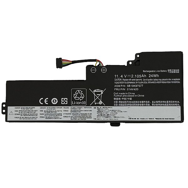 Bateria Para Lenovo Thinkpad T480 Interna 11.46v 2.095ah 24Wh