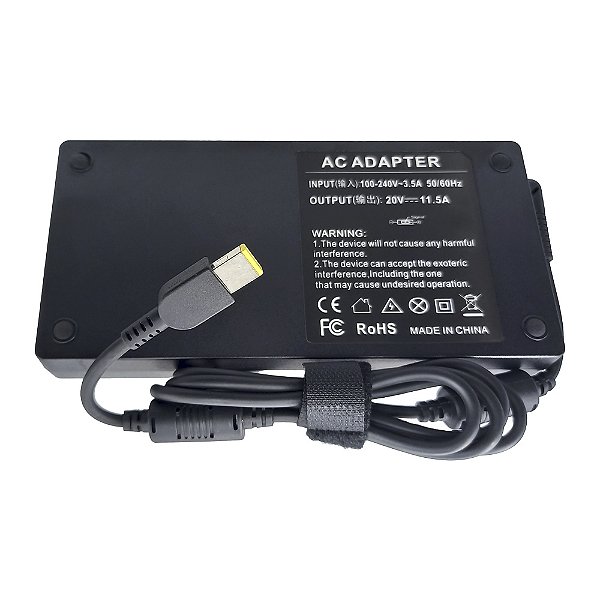 Fonte Para Lenovo 20v 11.5a 230w 11mmx4mm Pino Retangular