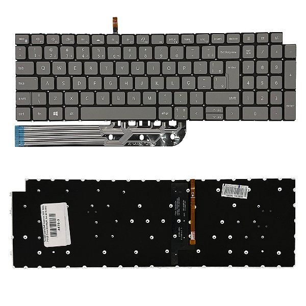 Teclado Para Dell Inspiron 3511 3515 P112f Cinza Backlight (luz de fundo)
