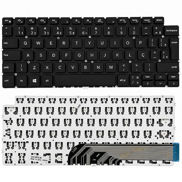 Teclado Para Dell Latitude 3410 Dell Inspiron 14 7490 sem farme Preto