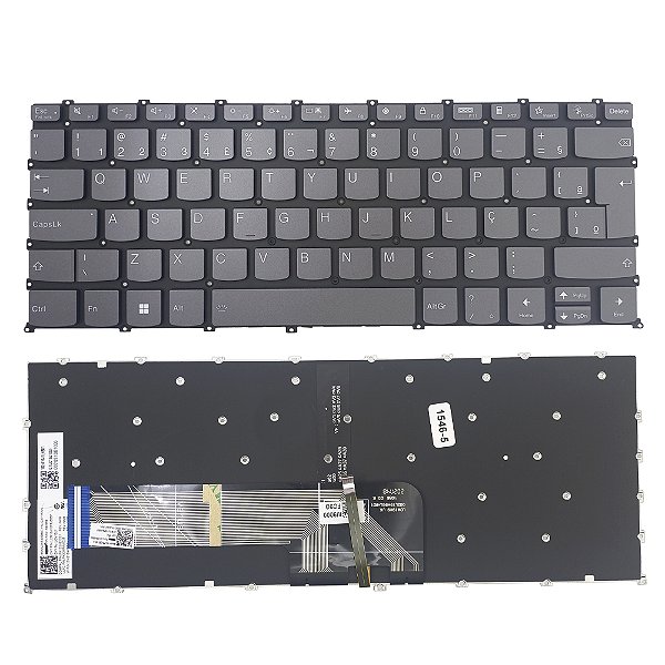 Teclado Para Lenovo V14 G2-itl Cinza Retroiluminado