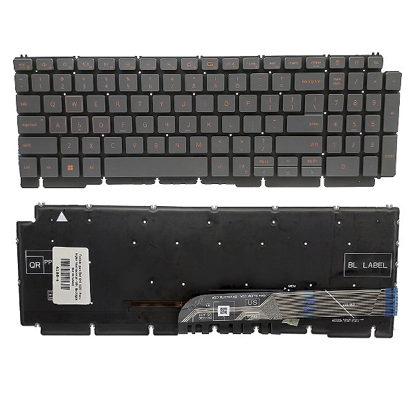 Teclado Para Dell G15 5520 | Preto Inglês Internacional - US | Backligth (luz de fundo)