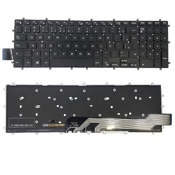 Teclado Para Dell Inspirion P66f 15 5565, 5567, 5575, 7566, 7567, 5767 com iluminação