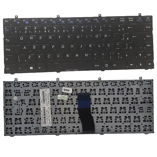 Teclado Para Itautec W7530 Br Preto Com Moldura