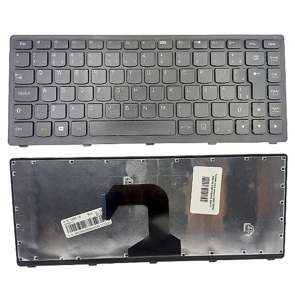 Teclado Para Lenovo S400 Serie Preto Com Frame Abnt2