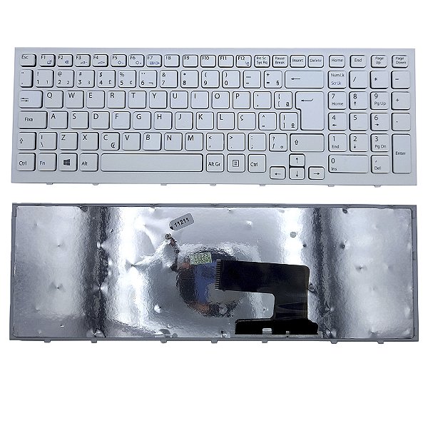 Teclado Para Sony Pcg-71911x Com Numerico Branco Sem Moldura