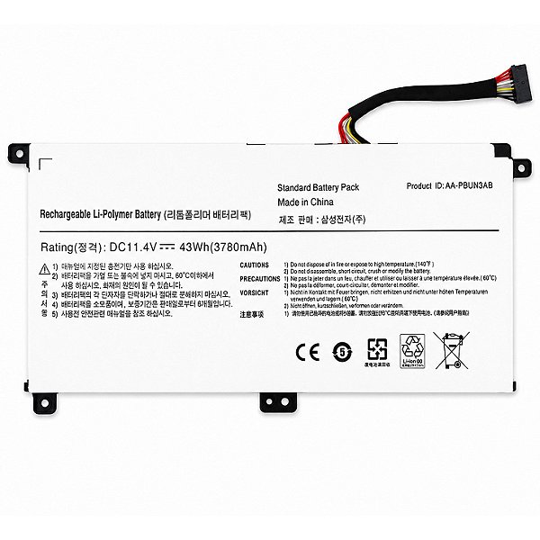 Bateria Para Samsung Ativ Book Np300e5l-kf1br-3 11.4v 43wh (Conector Preto)
