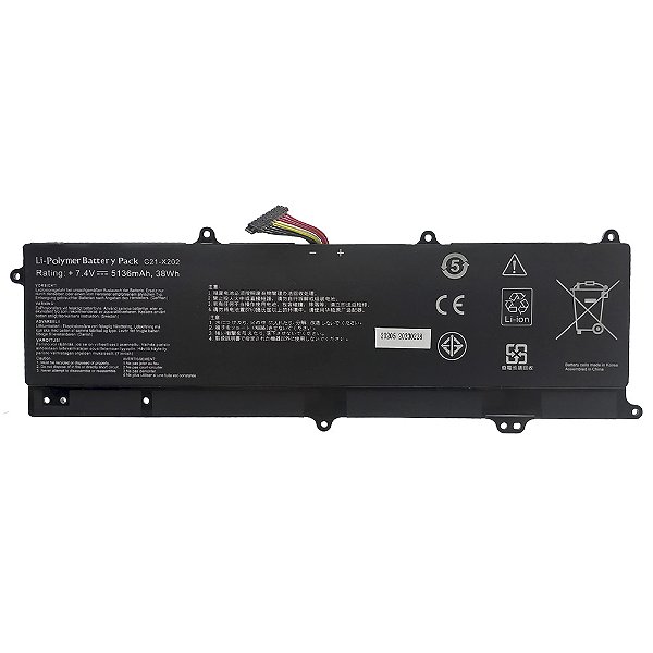 Bateria Para Asus Vivobook S200e X202e X201e (c21-x202) 5136 mAh