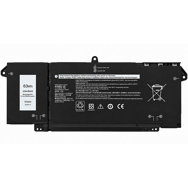 Bateria Para Dell Latitude 5320 7520 7420 15.2v 63wh Type 7FMXV