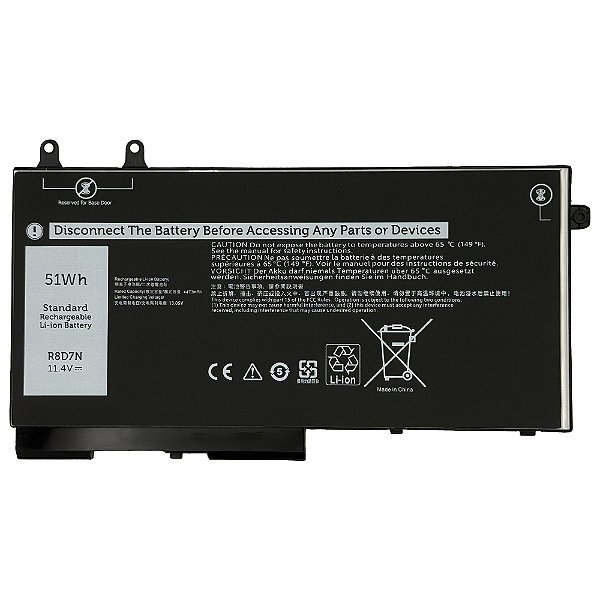 Bateria Para Dell Latitude 5500 5510 Precision 3540 Inspiron 7590 7591 Série 2 em 11.4V - 4000mAh 51Wh R8D7N
