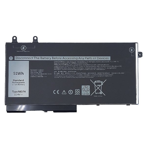 Bateria Para Dell Latitude 5500 5510 Precision 3540 Inspiron 7590 7591 Série 2 em 11.4V - 4000mAh 51Wh R8D7N
