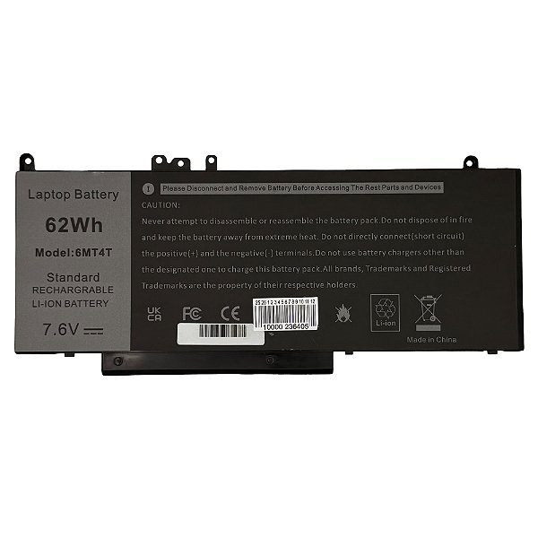 Bateria Para Dell E5450 E5550 E5570 7.6v 62wh Type 6mt4t Lg