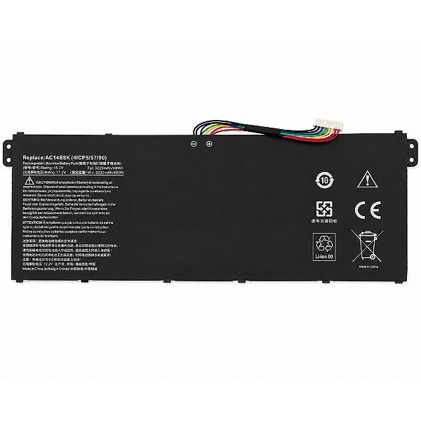 Bateria para Acer Aspire Es1-511, Es1-512, Es1-572-3562 15.2V 2600mAh 40Wh AC14B8k