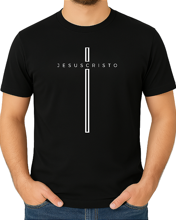 Camiseta casual religiosa Cruz & Cristo