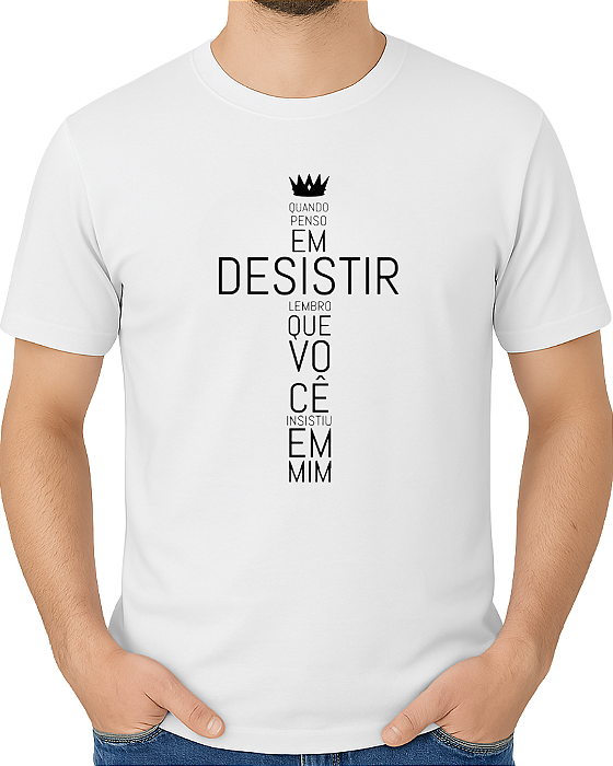 Camiseta casual religiosa Fé que Insiste