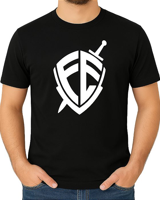 Camiseta casual religiosa +FÉ