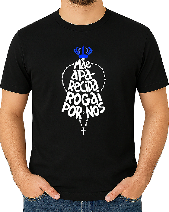 Camiseta casual religiosa Mãe Aparecida