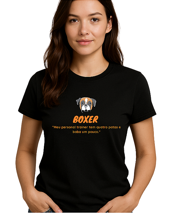 Camiseta casual cachorro Boxer