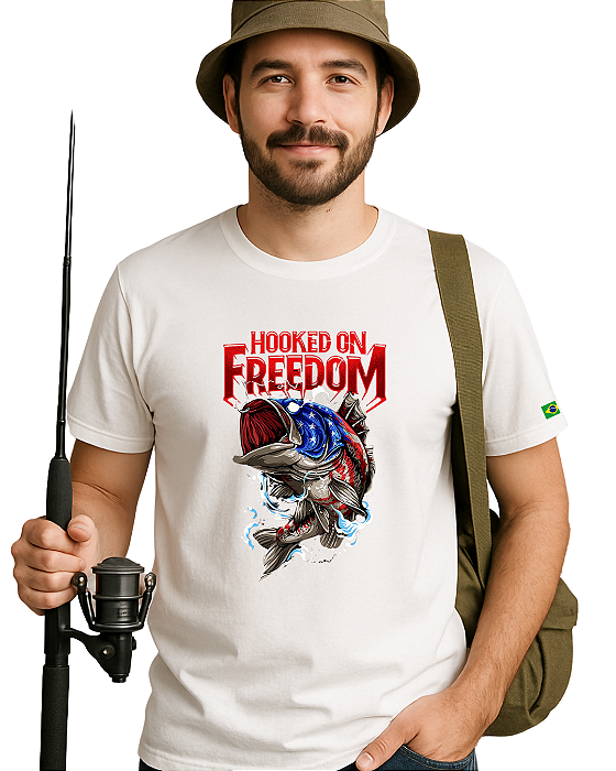 Camiseta casual pescaria Freedom