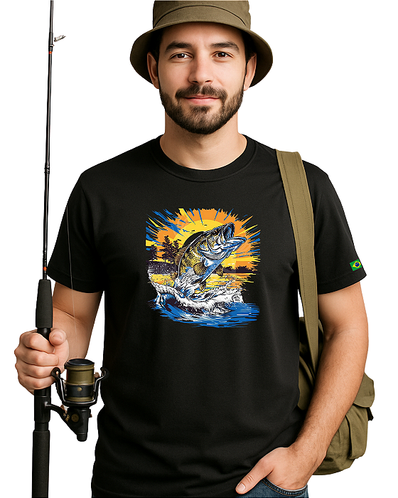Camiseta casual pescaria FishJump