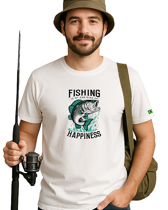 Camiseta casual pescaria FishHapp